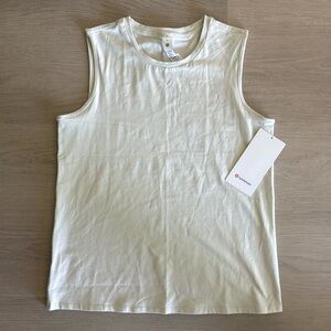 Brand New with tags Cream Lululemon Love Organic Cotton Crewneck Tank Size M